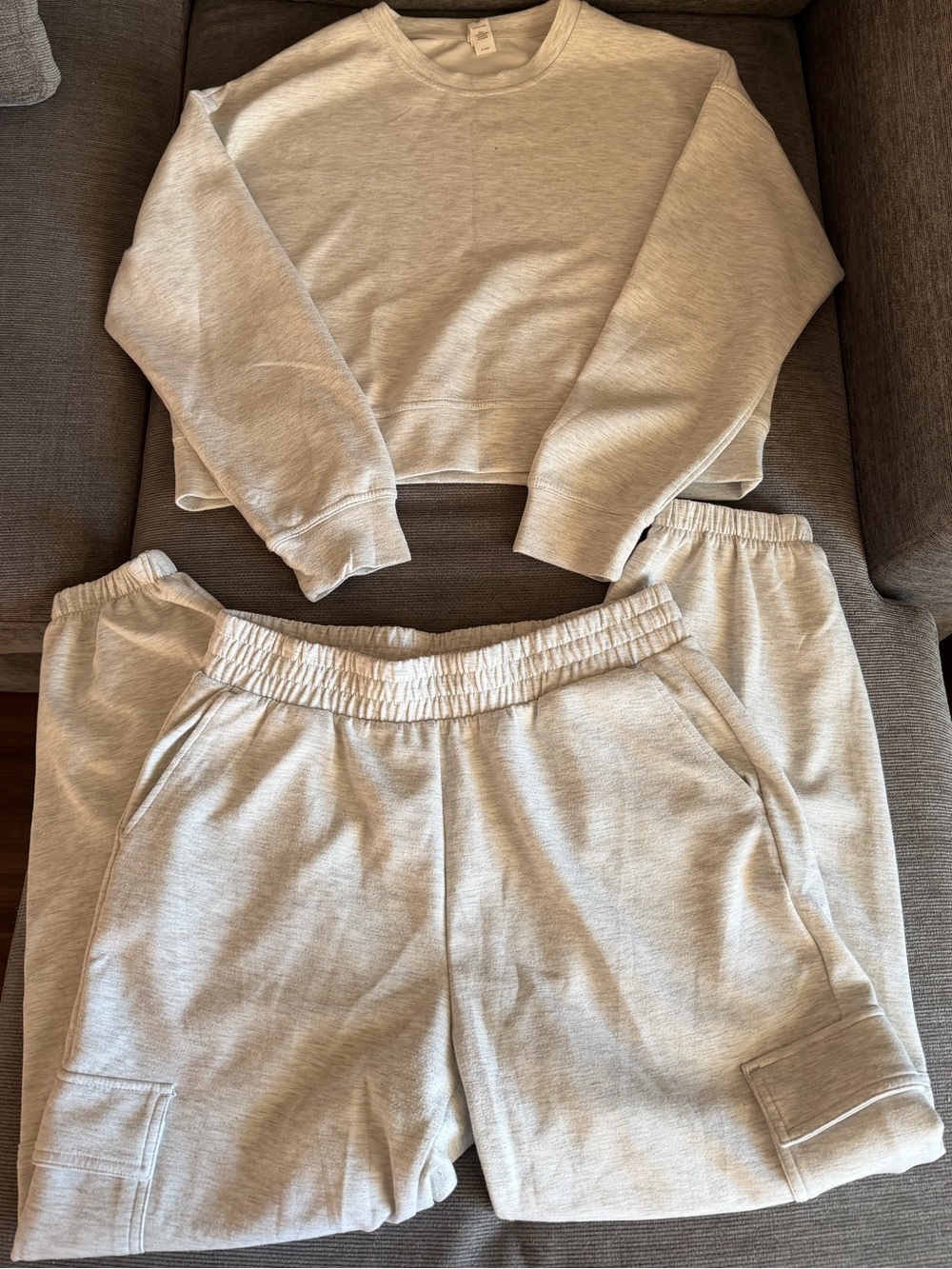Yogalicious Light Gray Sweat Set